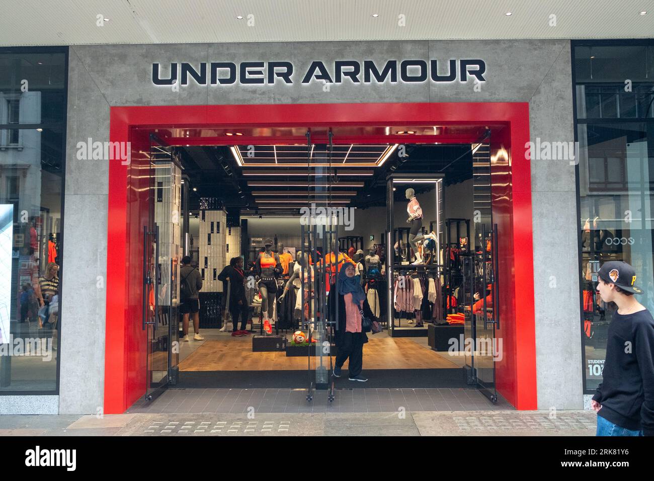 LONDON- JULY 27, 2023 Under Armour store on Oxford Street, American  sportswear brand Stock Photo - Alamy