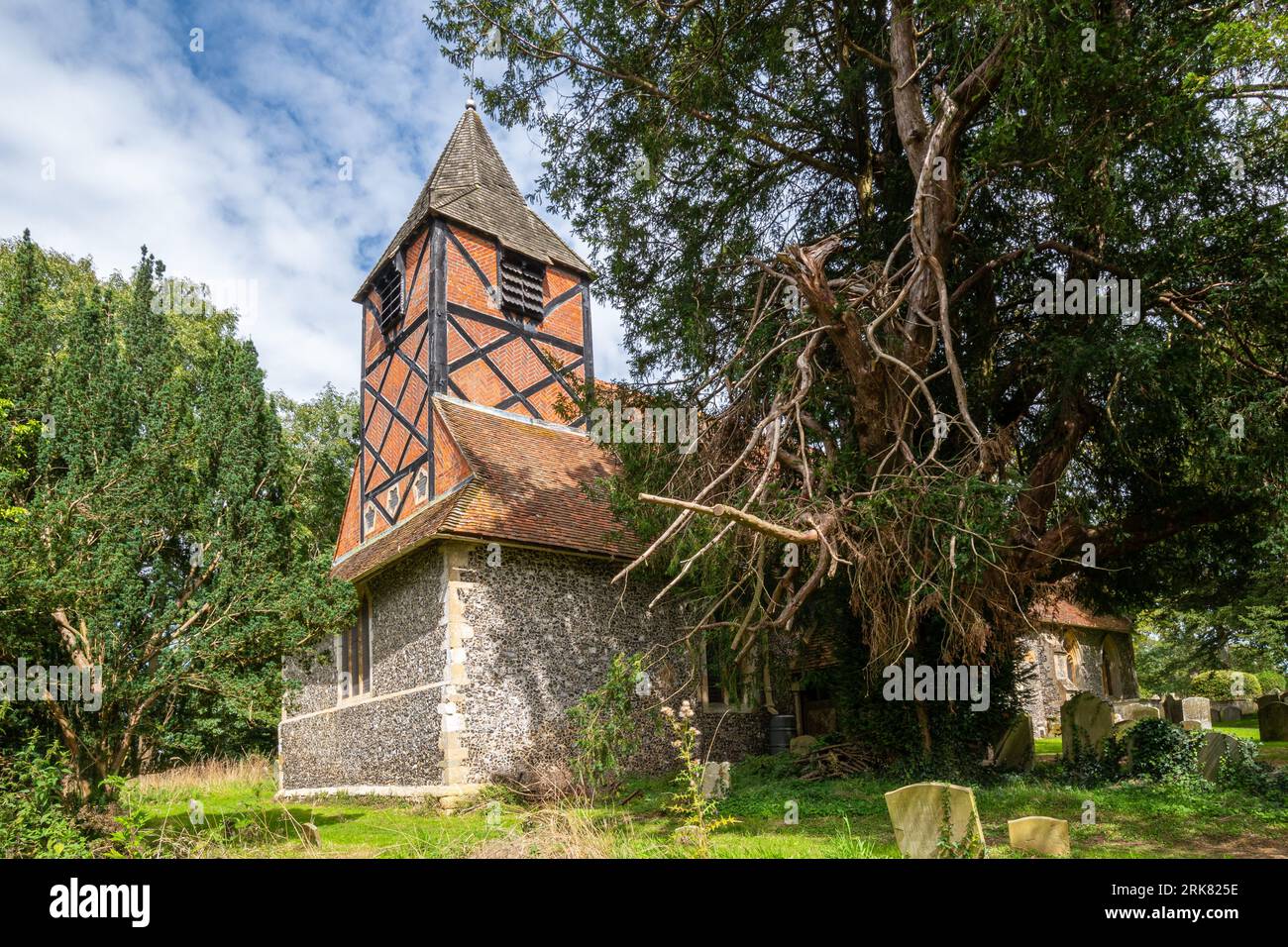 All Saints Church, a grade I listed building in Swallowfield village, Berkshire, England, UK, dating from the 12th century Stock Photo