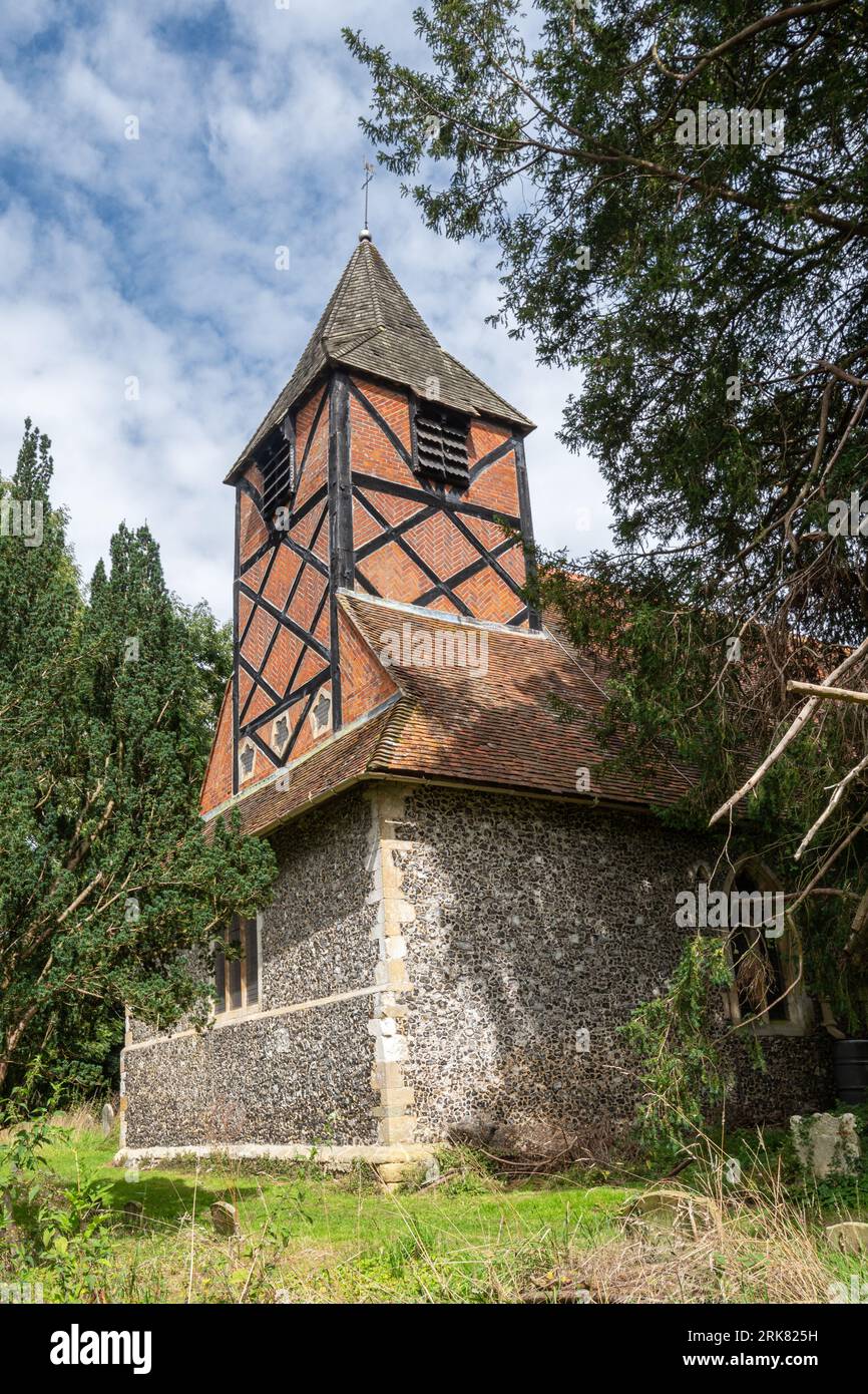 All Saints Church, a grade I listed building in Swallowfield village, Berkshire, England, UK, dating from the 12th century Stock Photo