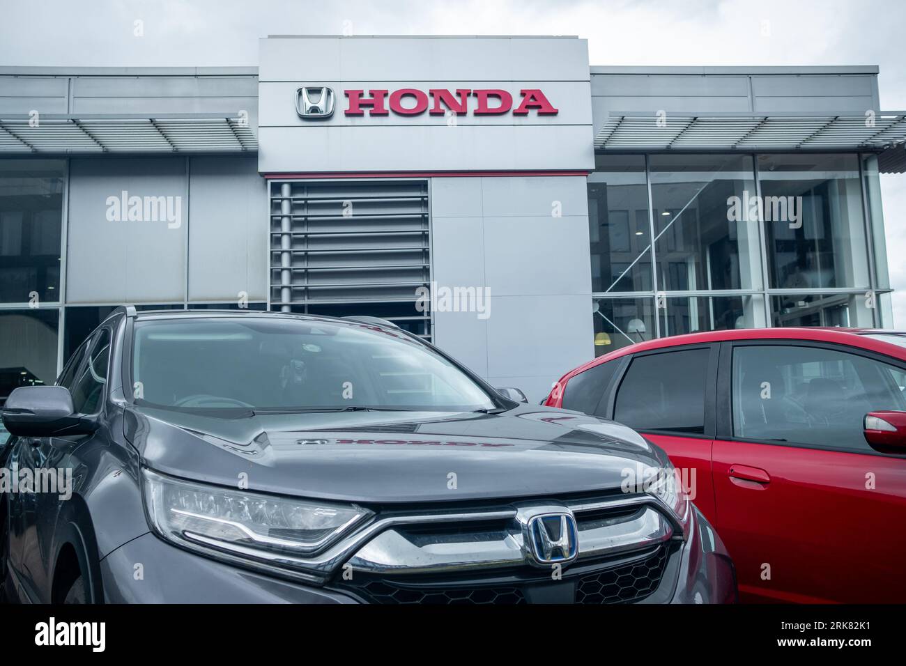 LONDON- JULY 31, 2023: Honda car showroom in Chiswick, west London. Japanese car manufacturer Stock Photo