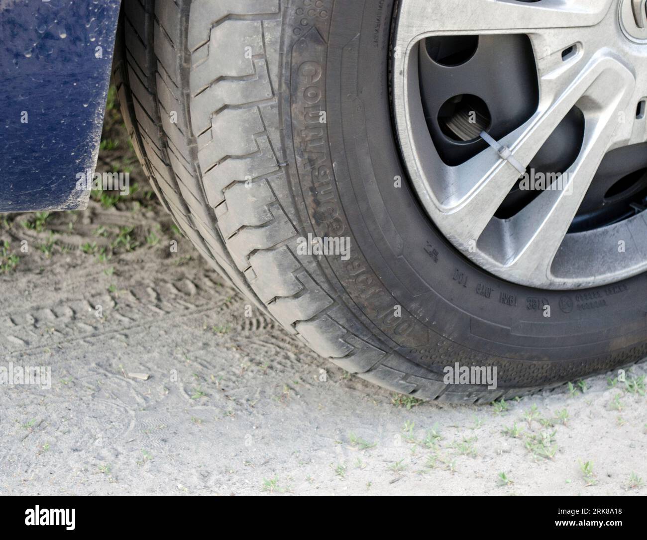 Car wheel close view, dirty wheel photo Stock Photo Alamy