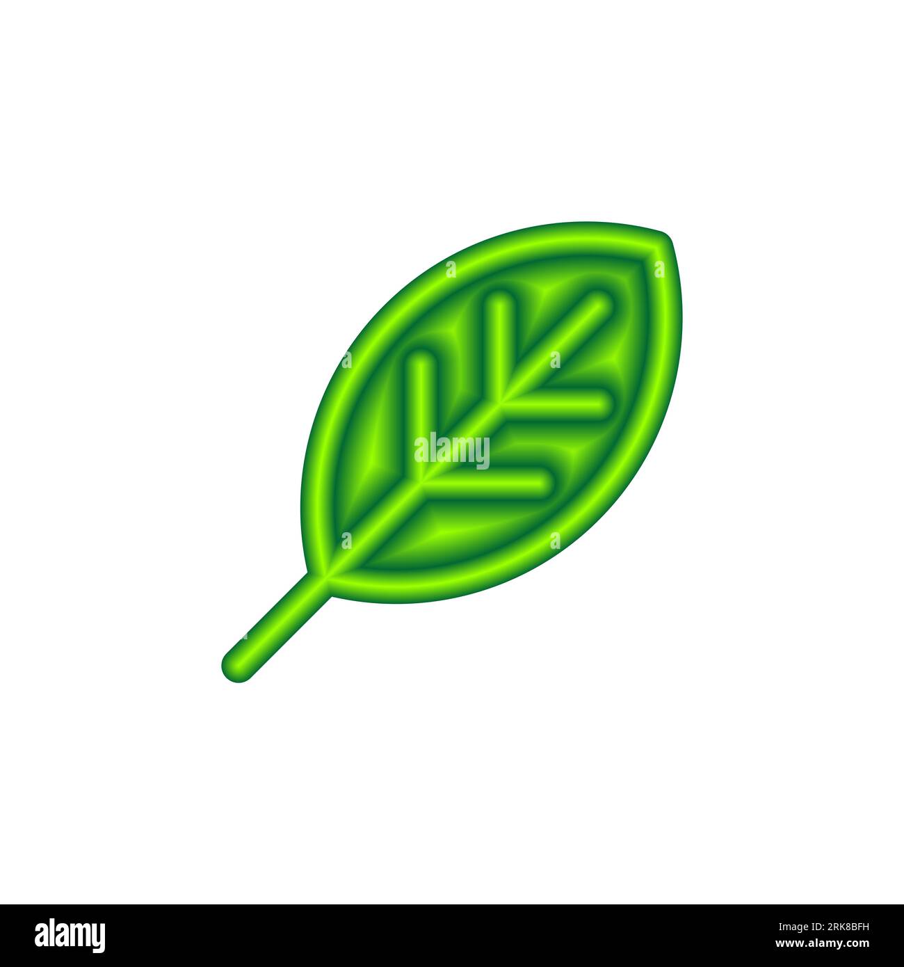 An illustration of a green leaf icon on a white background Stock Photo ...
