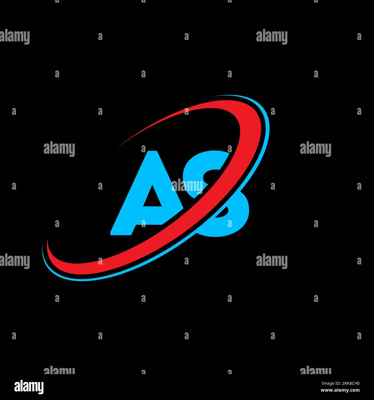 As a s letter logo design initial letter as linked circle uppercase