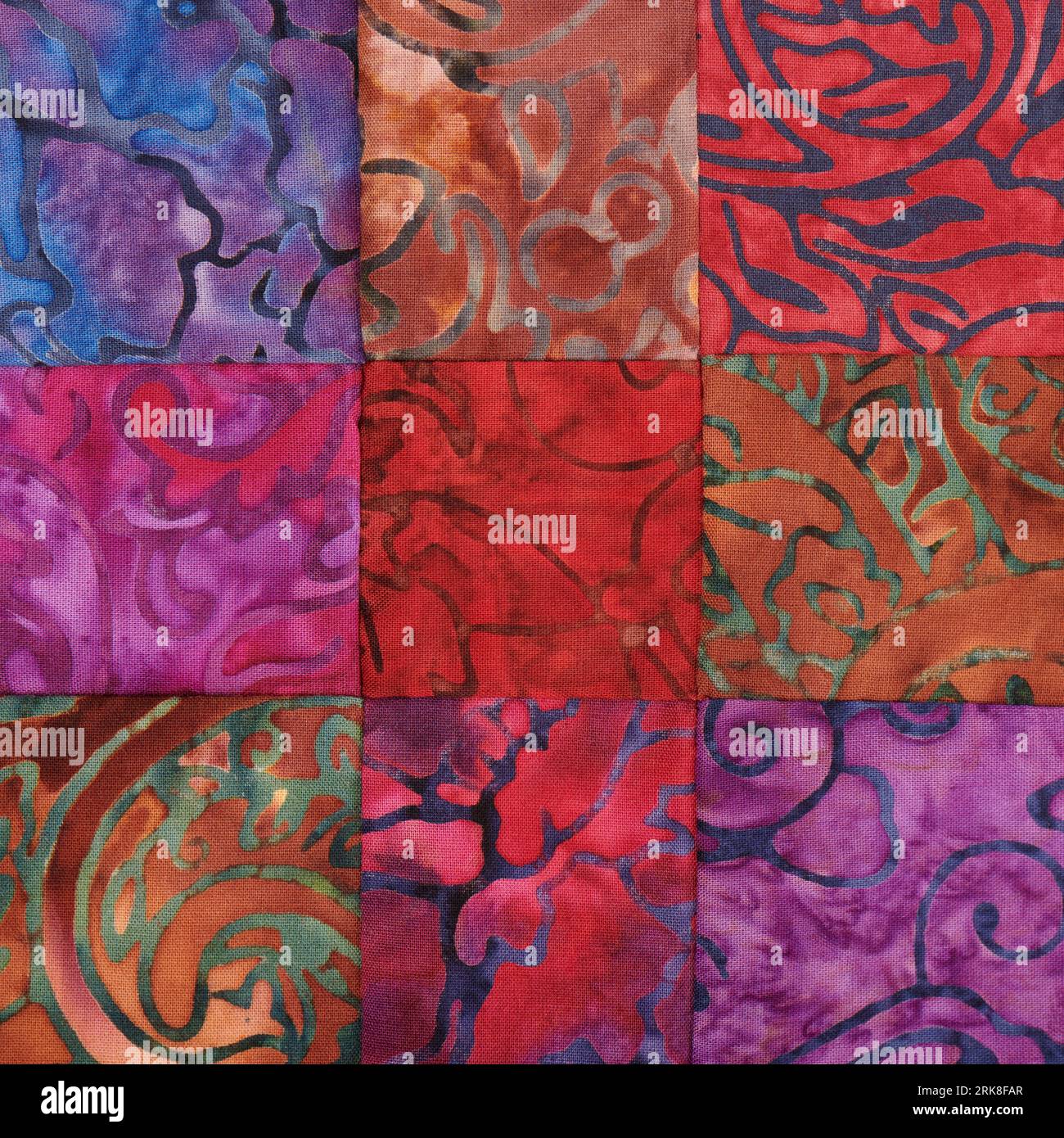 Part patchwork quilt background handmade hi-res stock photography and ...