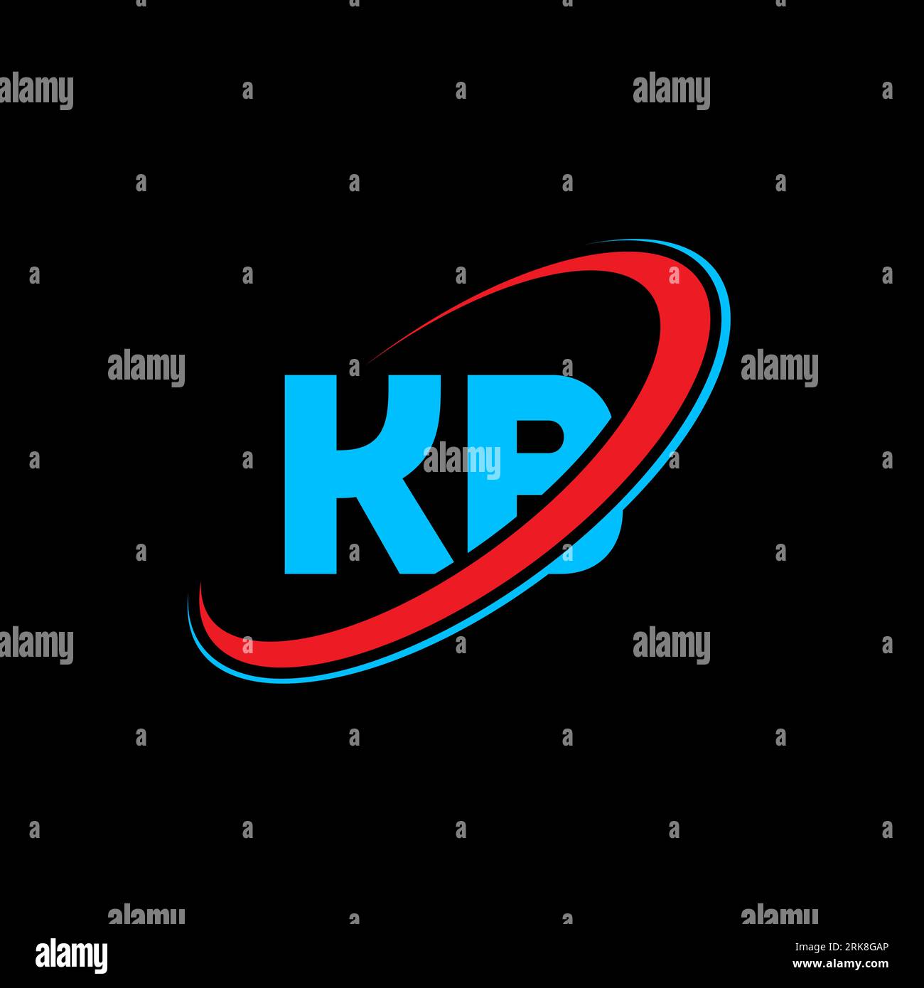 KB K B letter logo design. Initial letter KB linked circle uppercase ...