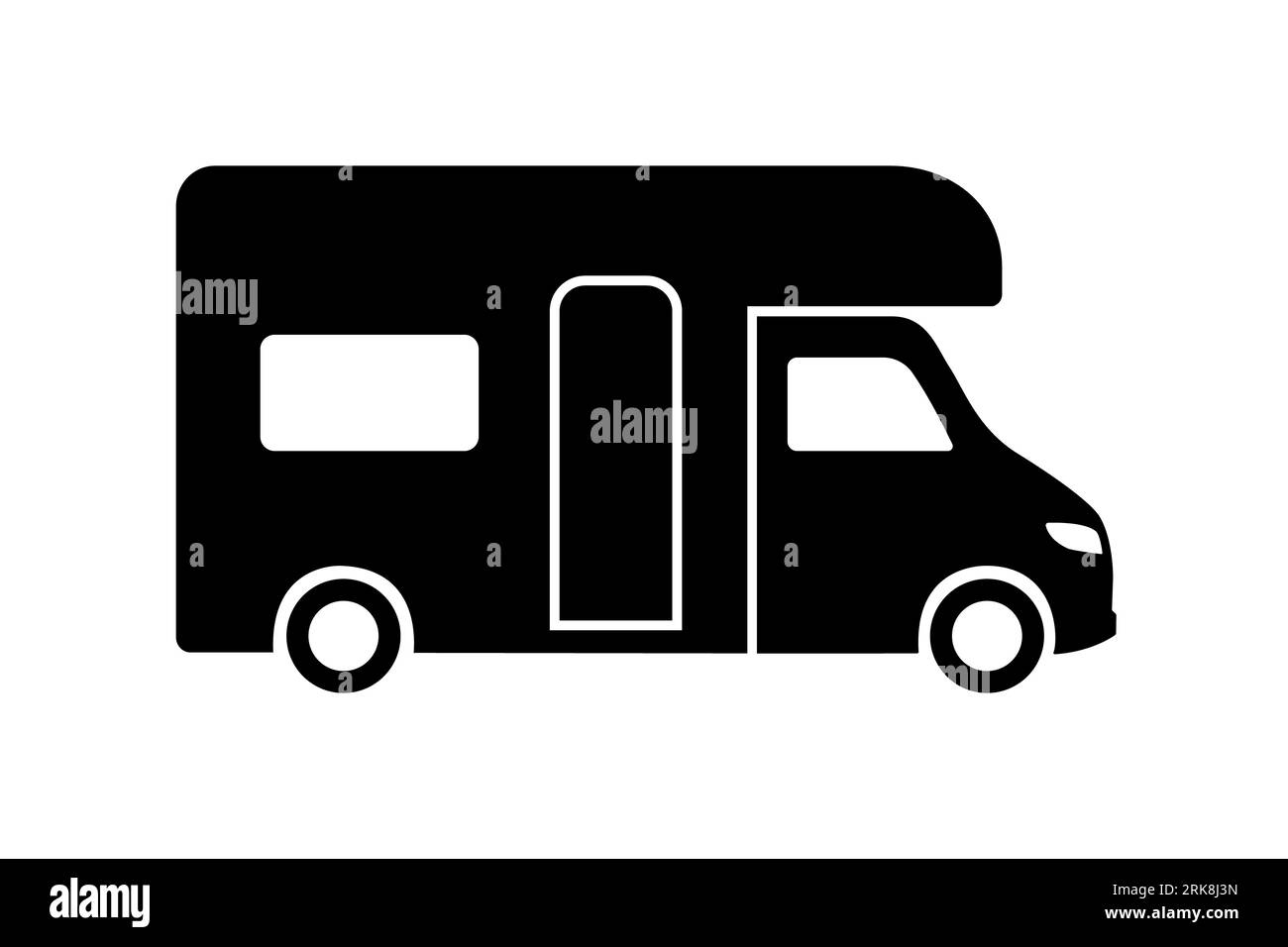 Motorhome symbol. Rv camper icon. Stock Photo
