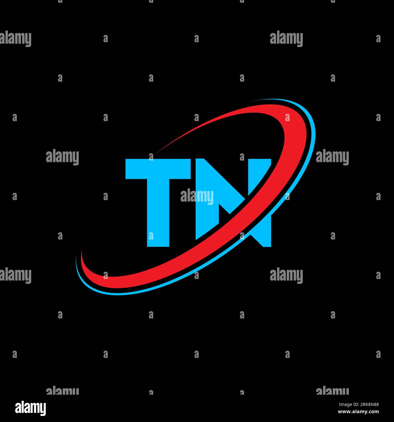 TN T N letter logo design. Initial letter TN linked circle uppercase monogram  logo red and blue. TN logo, T N design. tn, t n Stock Vector Image & Art -  Alamy