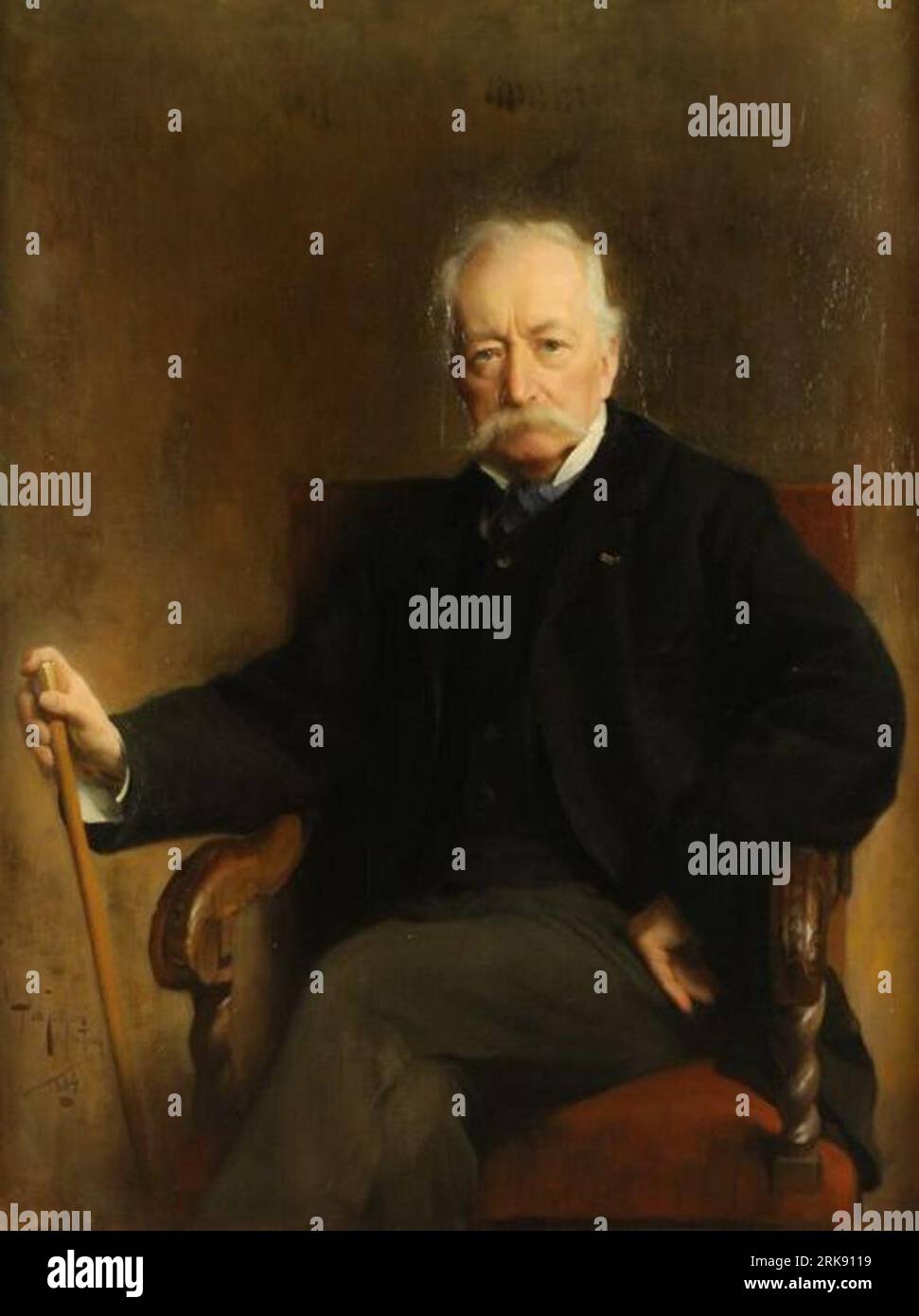 Portret van Charles Rochussen (1814-1894) 1884 by Pieter de Josselin de Jong Stock Photo