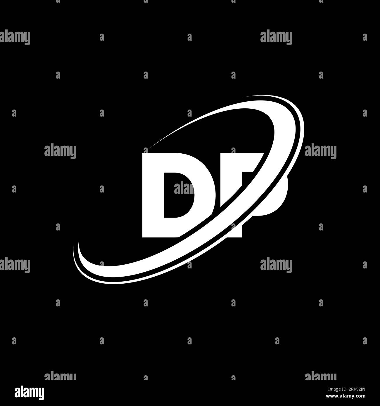 DP D P letter logo design. Initial letter DP linked circle uppercase ...