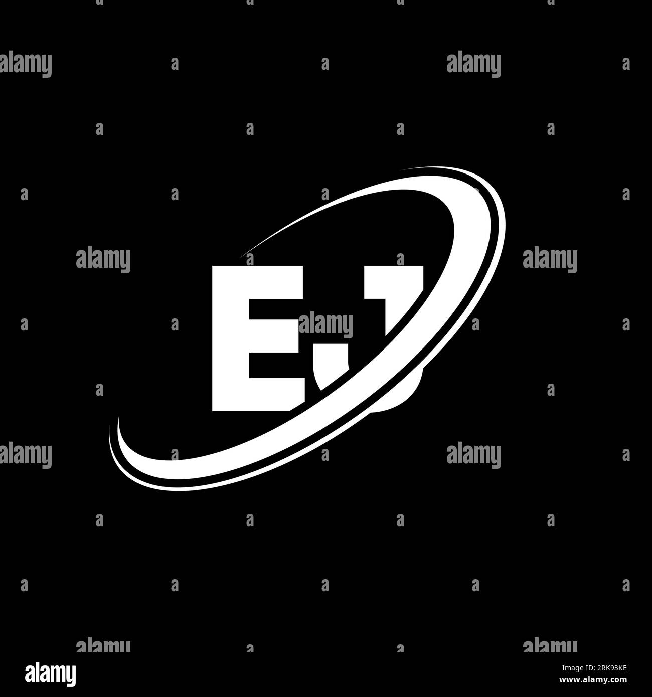 EJ E J letter logo design. Initial letter EJ linked circle uppercase monogram logo red and blue. EJ logo, E J design. ej, e j Stock Vector
