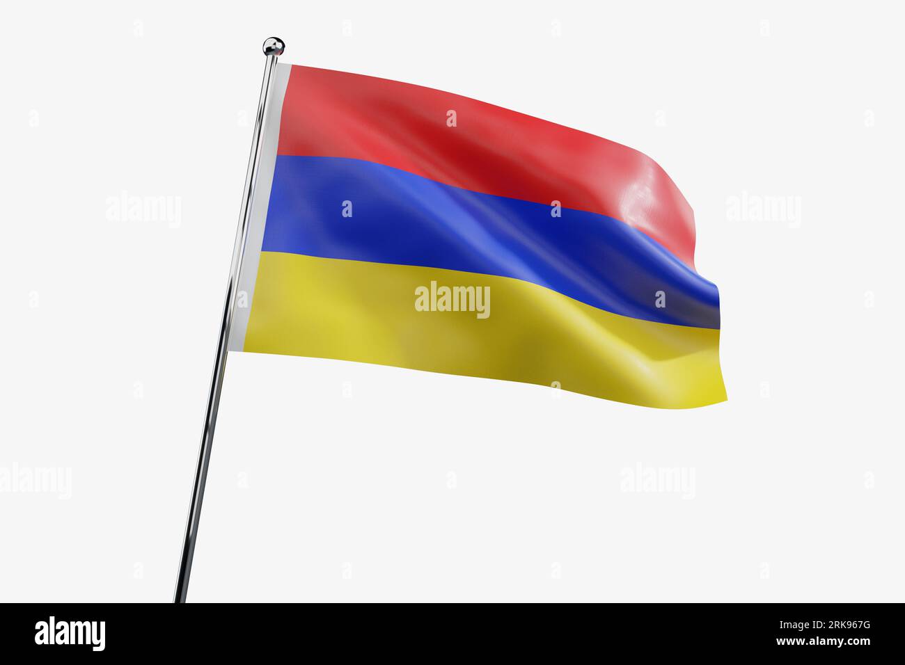 Armenia - waving fabric flag isolated on white background - 3D ...