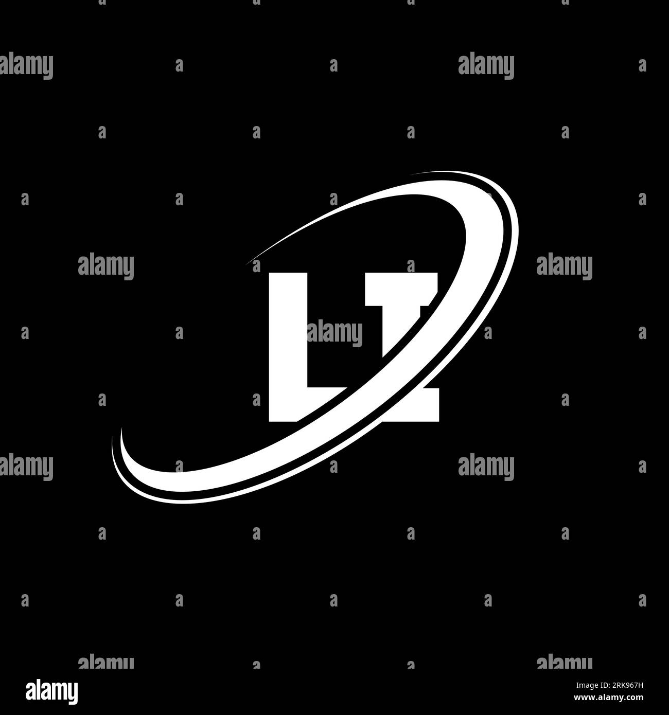 Li l i letter logo design initial letter li linked circle uppercase