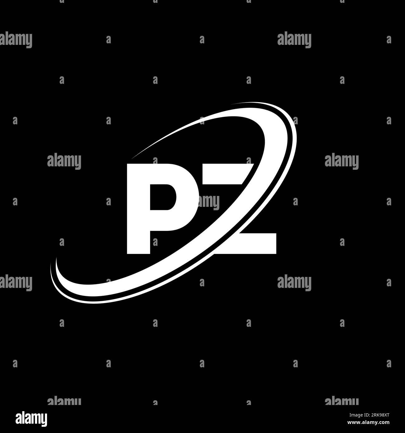 PZ logo. P Z design. White PZ letter. PZ/P Z letter logo design