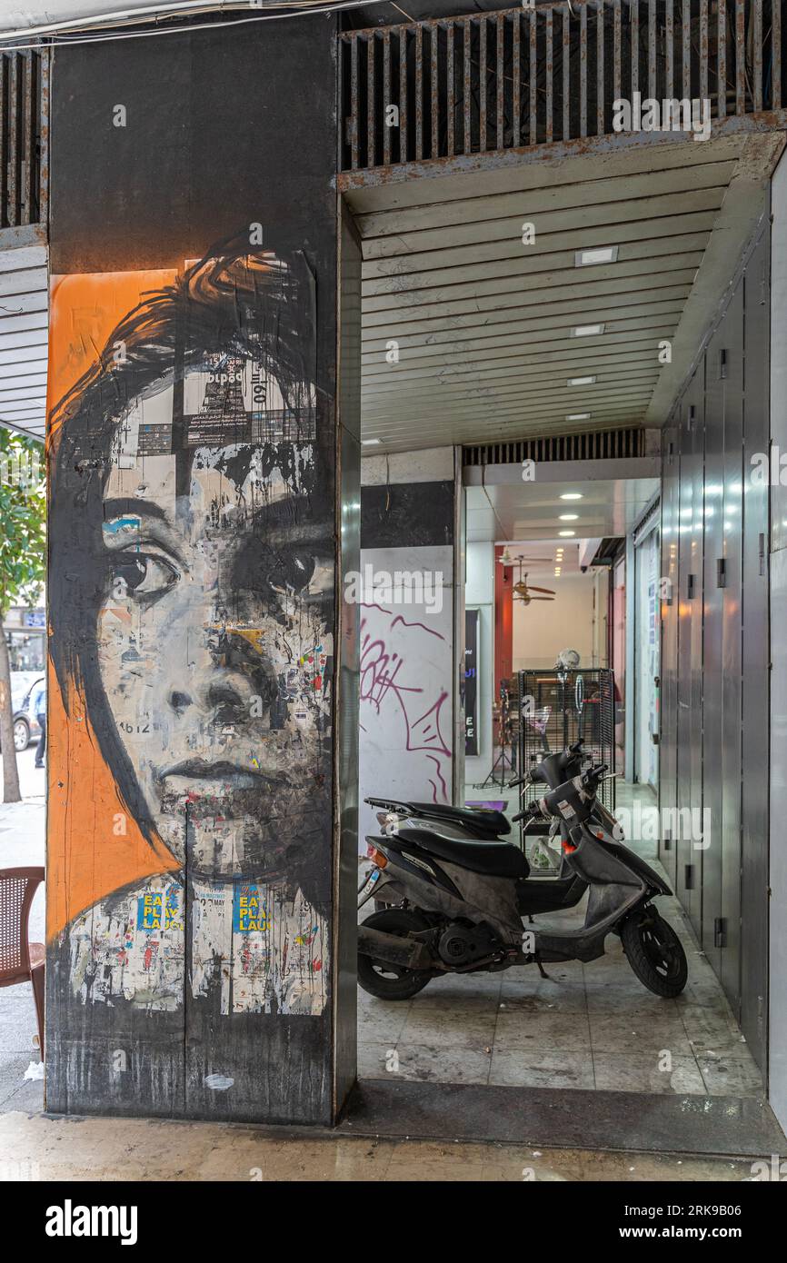 A street scene in Beirut. Beirut is the capital and largest city in