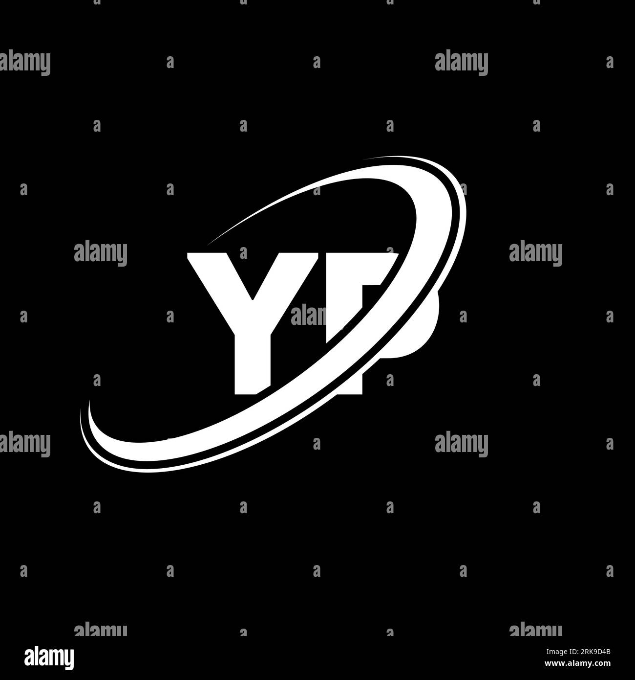 YP Y P letter logo design. Initial letter YP linked circle uppercase monogram logo white color. YP logo, Y P design. yp, y p Stock Vector