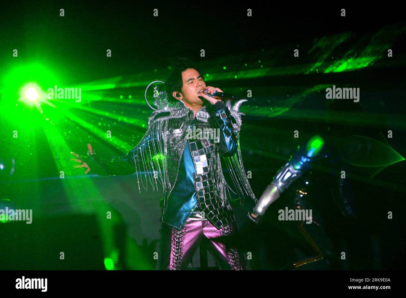 Taiwanese singer Jay Chou performs during his 