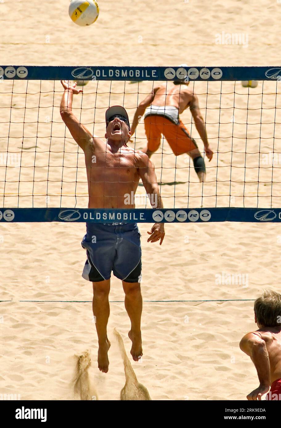 Beach volleyball at Manhattan Beach, CA Stock Photo Alamy