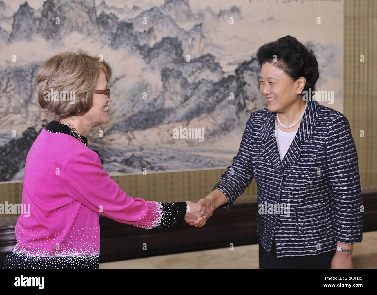University of Michigan president Mary Sue Coleman smiles with
