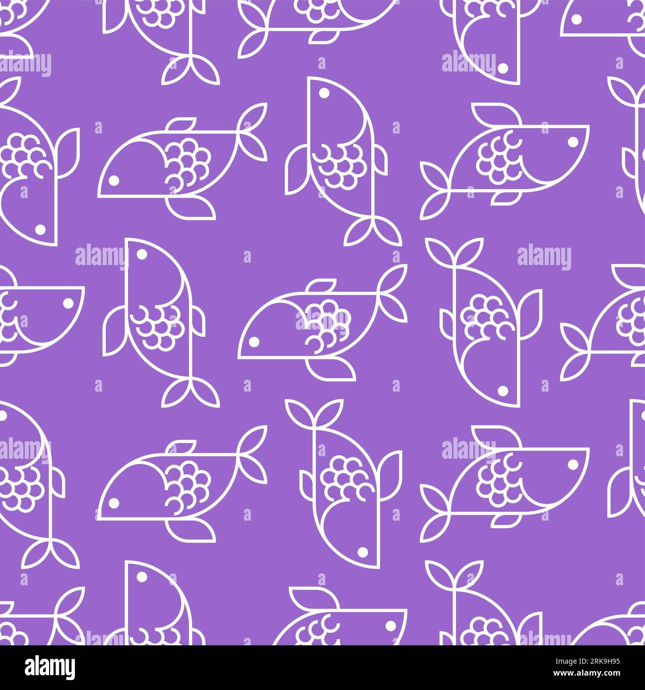 Fish pattern seamless symbol. Fishes background. Vector texture Stock ...