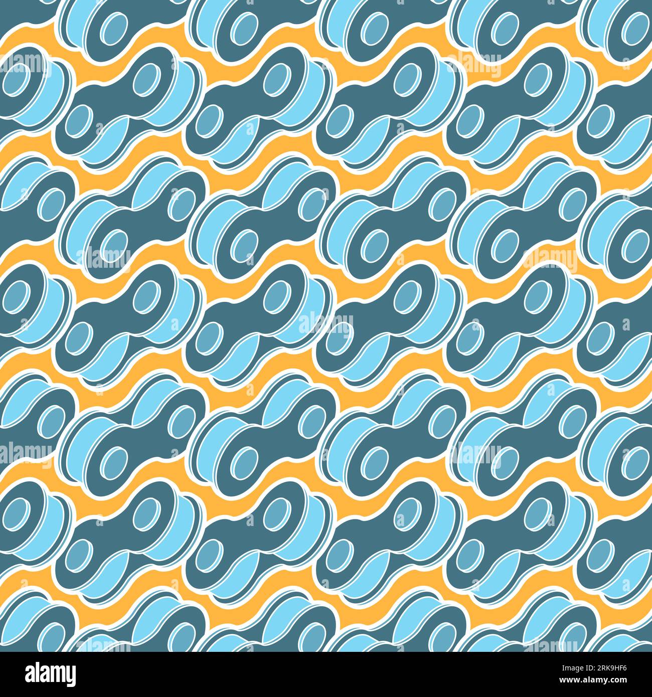 Bicycle chain pattern seamless. Vector background Stock Vector