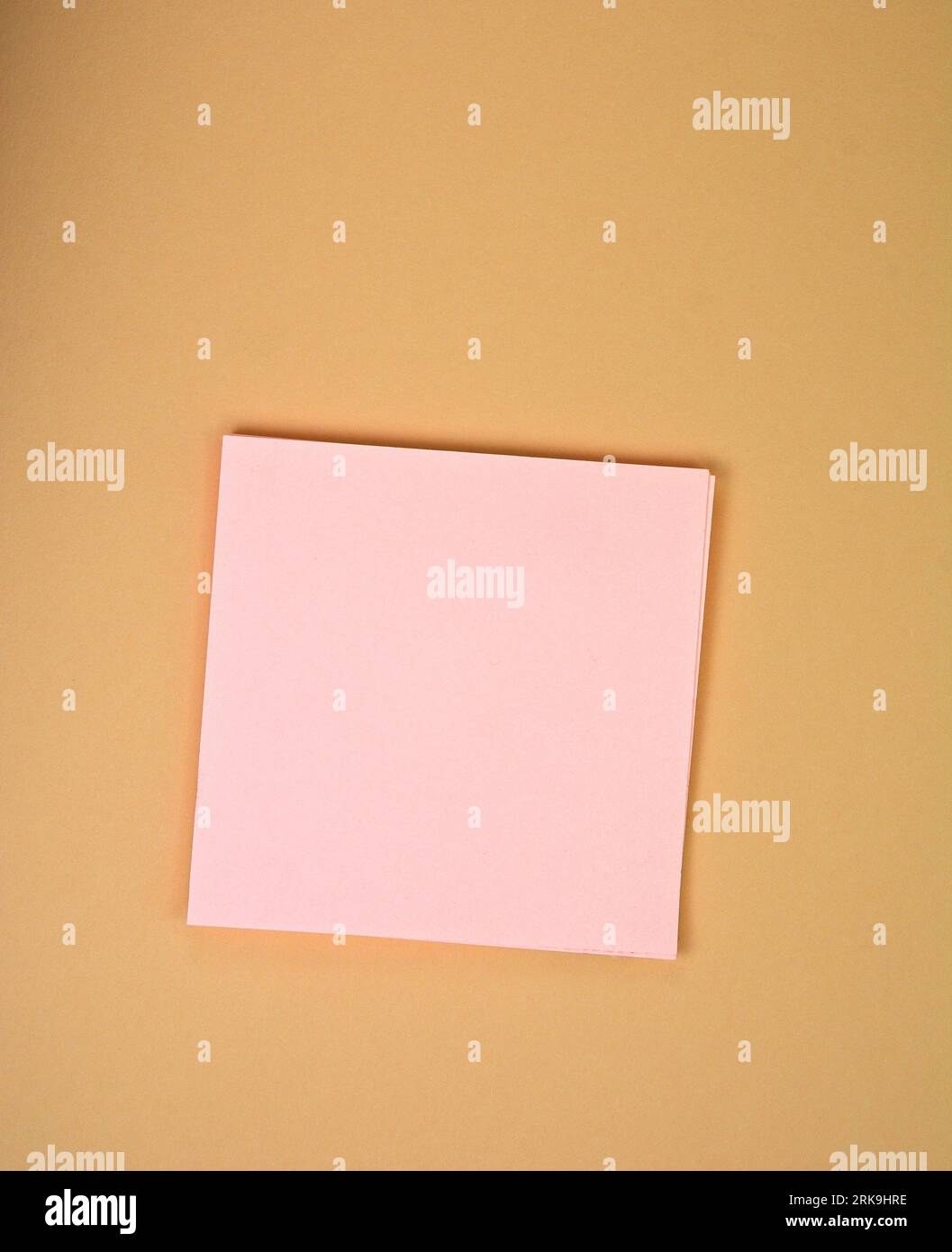 Blank gift card. Kraft memo pad, empty paper. Stock Photo