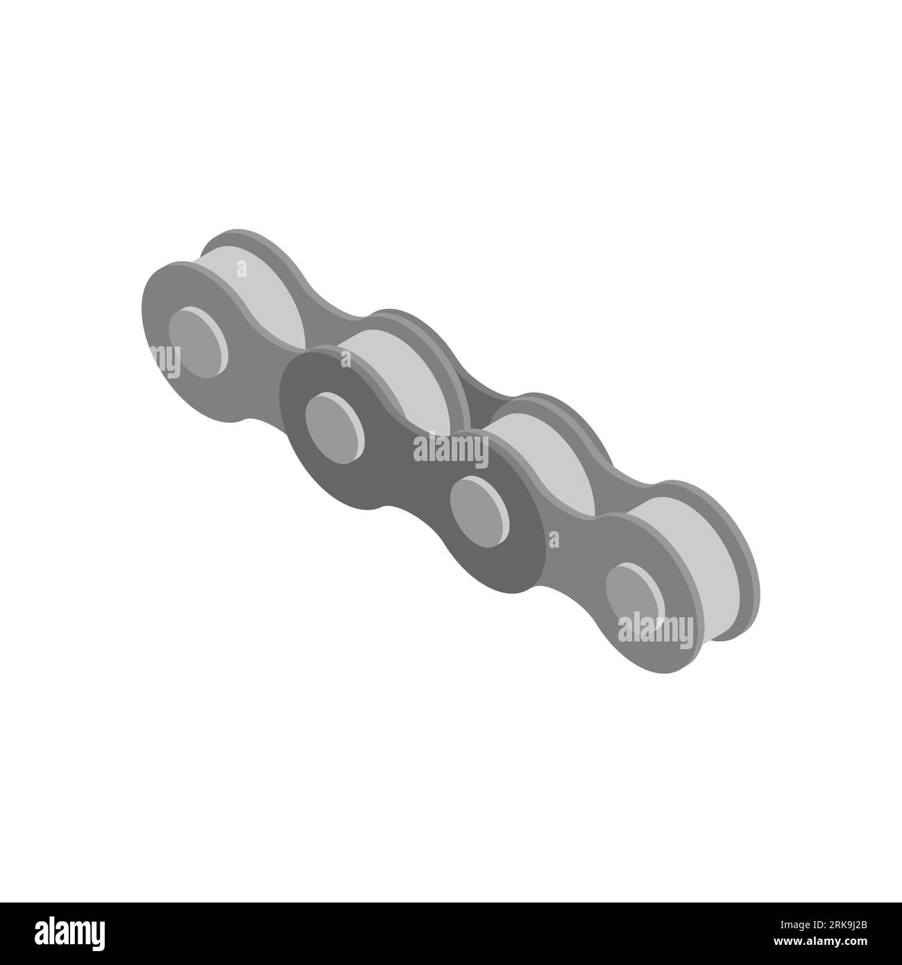 Bicycle chain part isolated. Vector illustration Stock Vector Image