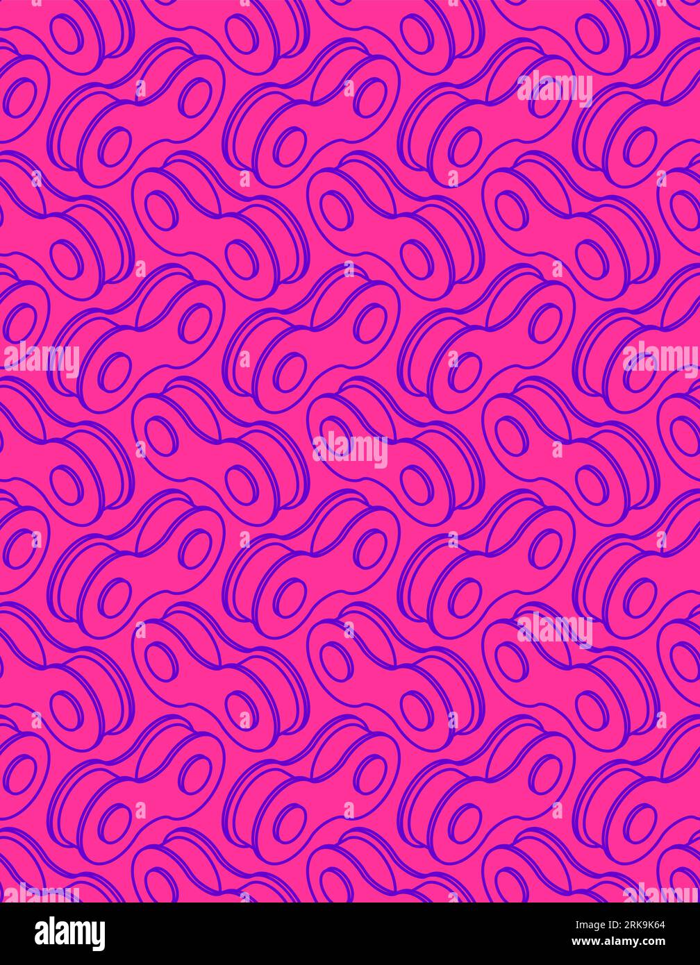 Bicycle chain pattern seamless. Vector background Stock Vector