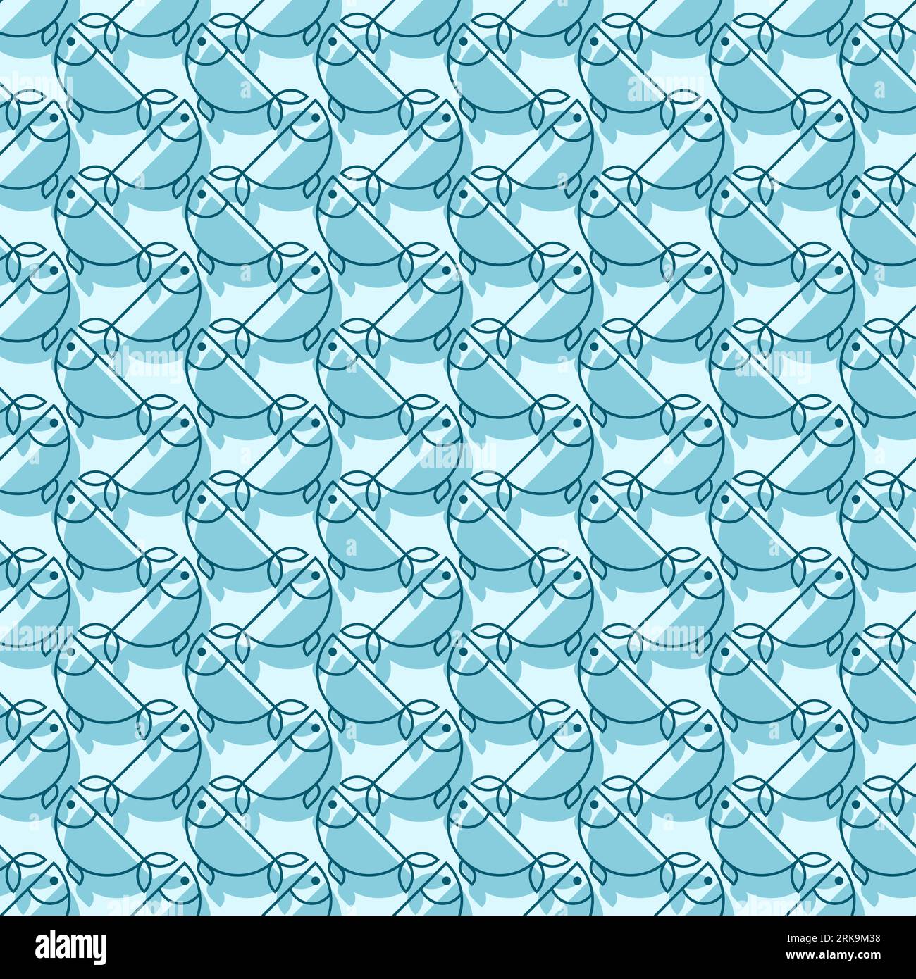 Fish pattern seamless symbol. Fishes background. Vector texture Stock ...