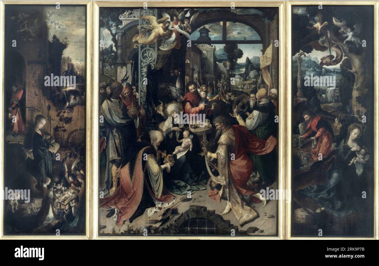 The Tryptich of the Adoration of the Magi circa 1515 by Jan de Beer ...