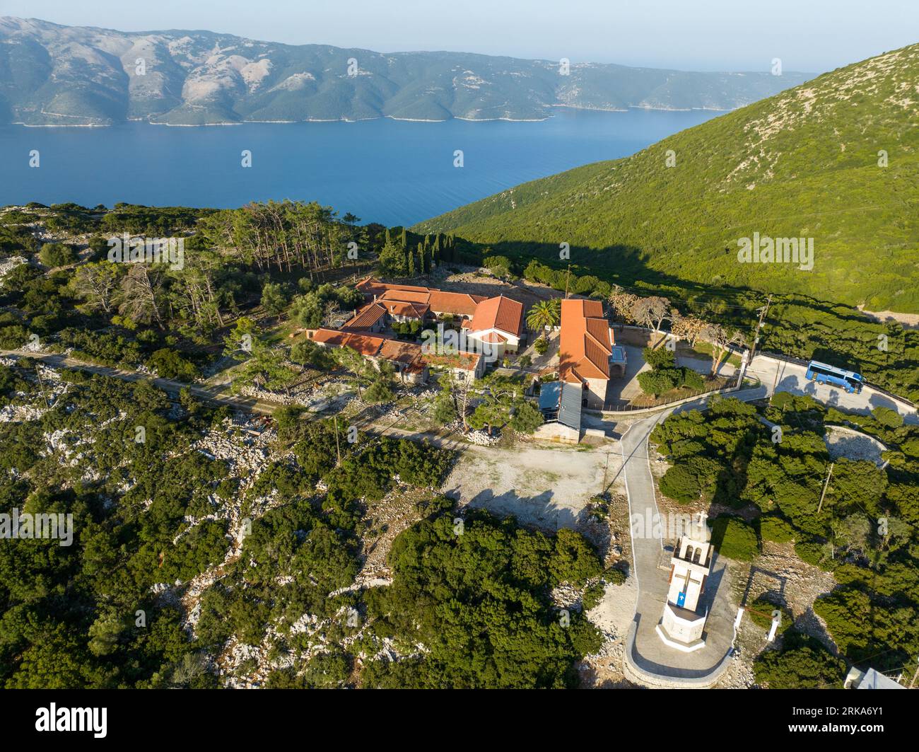 Kathara Monastery, Ithaca, Greece Stock Photo