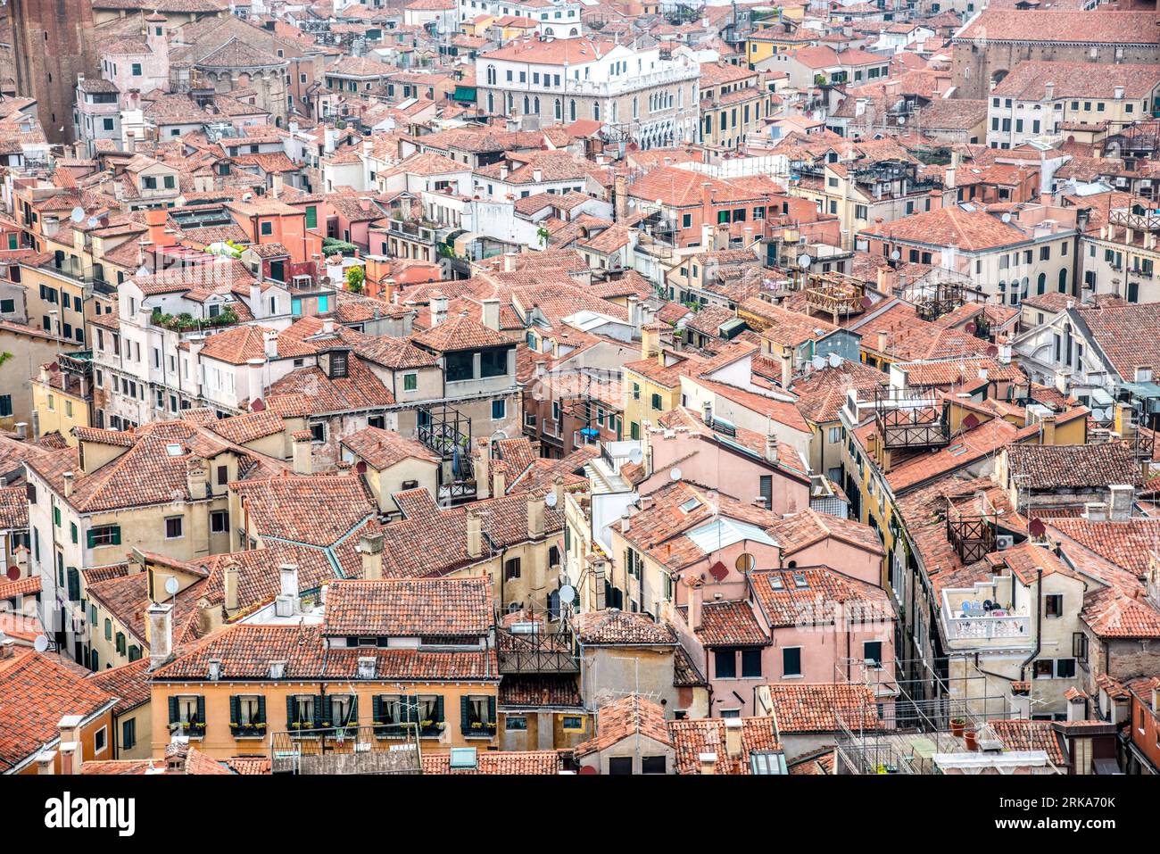 Venice rooftops from The Bell Tower in St. Mark's Square Stock Photo ...