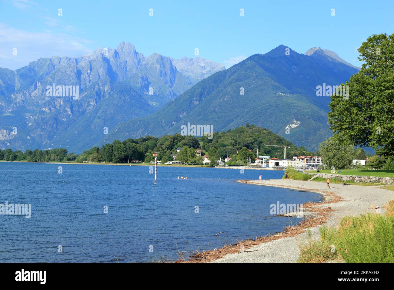Colico Beach Lake Como Lago Di Como Italy Stock Photo Alamy
