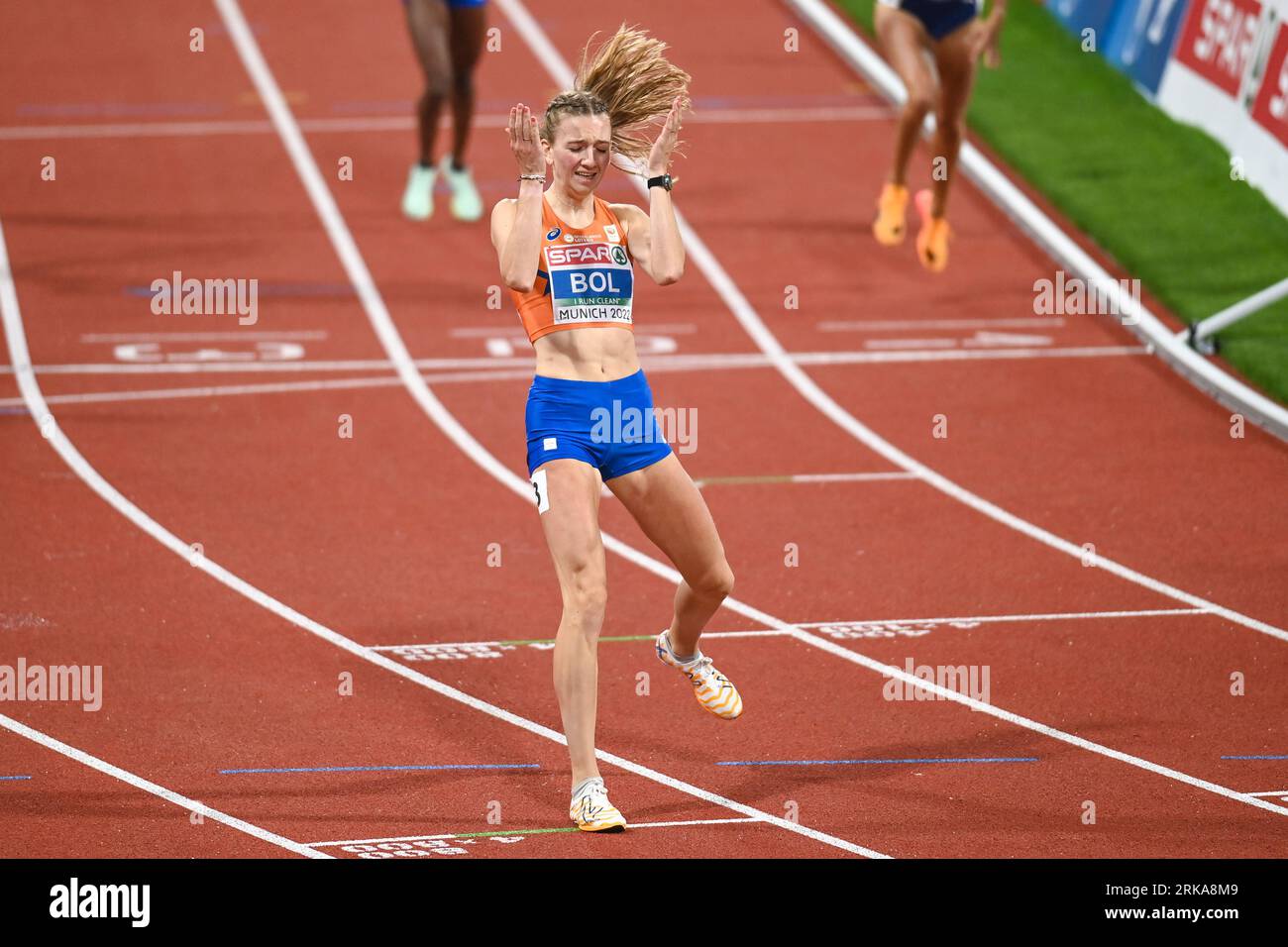 Femke Bol Netherlands Gold Medal 400m Hurdles European Championships Munich 2022 Stock 