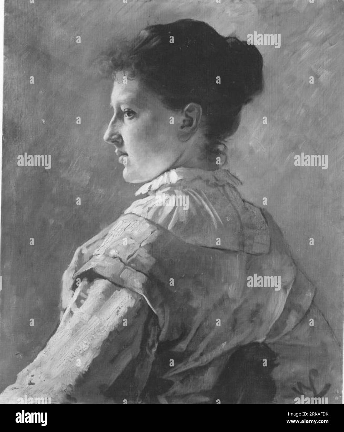 Bildnis der Frau Neugebauer circa 1890 by Wilhelm Lindenschmit the