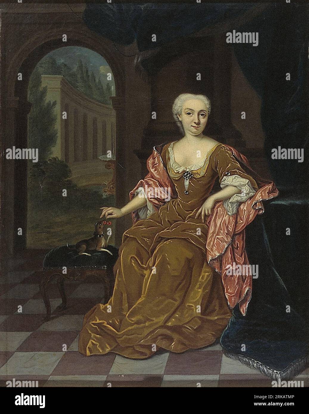 Isabella Sophia van de Maelen (1702-1788) between 1731 and 1752 by Theodorus Caenen Stock Photo