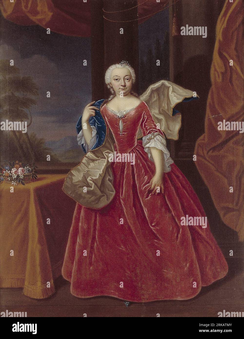 Constantia Gabrielle van der Muelen (1711-1773) between 1736 and 1755 by Theodorus Caenen Stock Photo