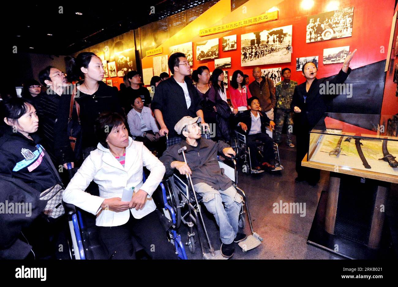 Bildnummer: 54438108  Datum: 17.09.2010  Copyright: imago/Xinhua (100917) -- SHENGYANG, Sept. 17, 2010 (Xinhua) -- Citizens visit the 9.18 Historical Museum in Shenyang, capital of northeast China s Liaoning Province, Sept. 17, 2010. Many Chinese civilians Friday took a visit here to mark the 79th anniversary of September 18 Incident of 1931, or Mukden Incident. Japan on September 18, 1931 laid siege to Mukden (now Shenyang) and began the military occupation of northeast China, then known as Manchuria, until Japan surrendered on August 15, 1945. (Xinhua/Yang Xinyue) (zn) CHINA kbdig xub 2010 q Stock Photo