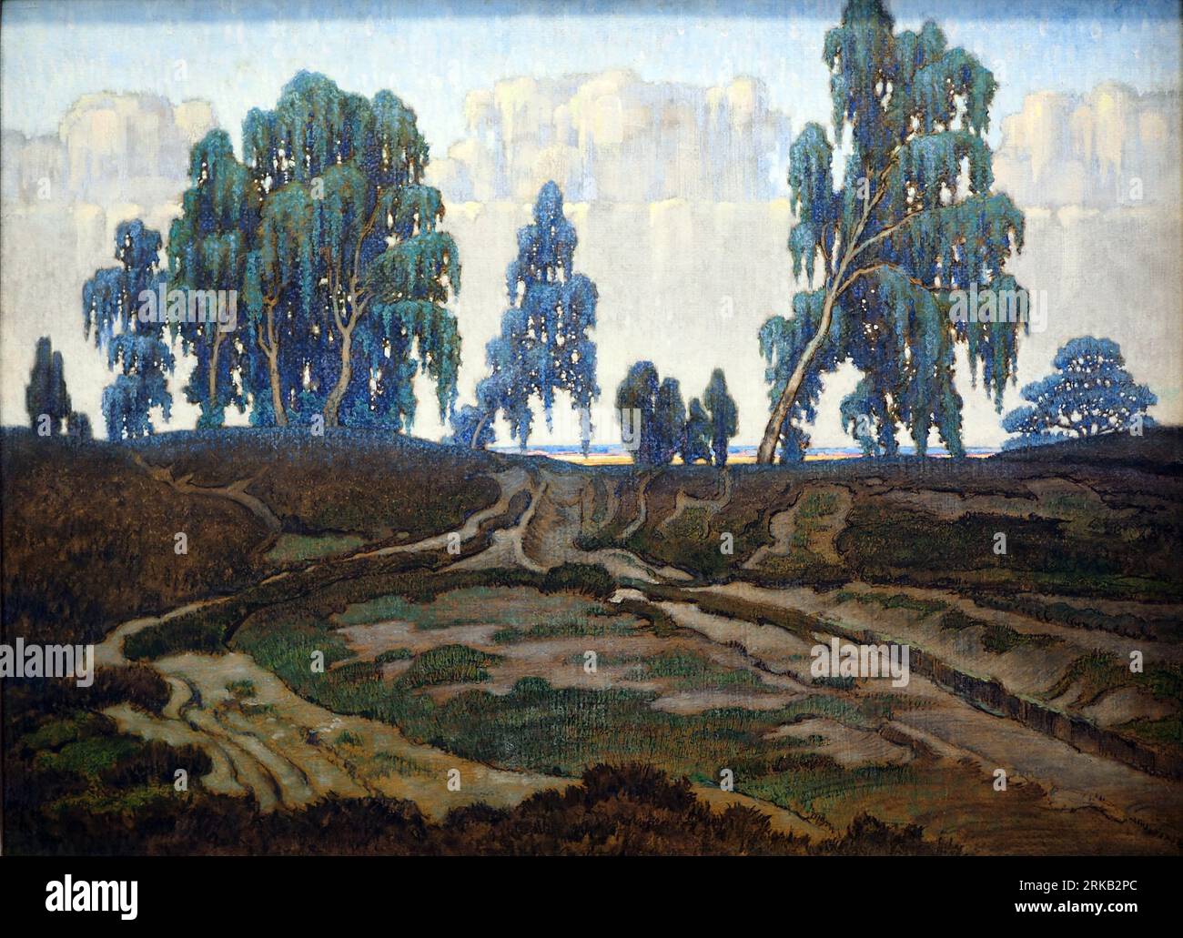 Birken in der Heide circa 1930 by Albert König Stock Photo