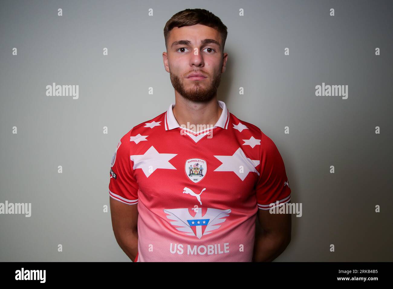 John McAtee signs on loan for Barnsley FC at Oakwell, Barnsley, United  Kingdom. 24th Aug, 2023. (Photo by James Heaton/News Images) in Barnsley,  United Kingdom on 8/24/2023. (Photo by James Heaton/News Images/Sipa