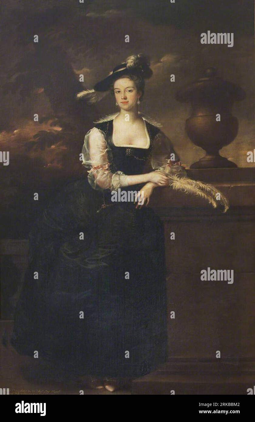 Anne Lee, Mrs George Venables-Vernon (d.1742) between circa 1741 and circa 1749 by Joseph Van Aken Stock Photo