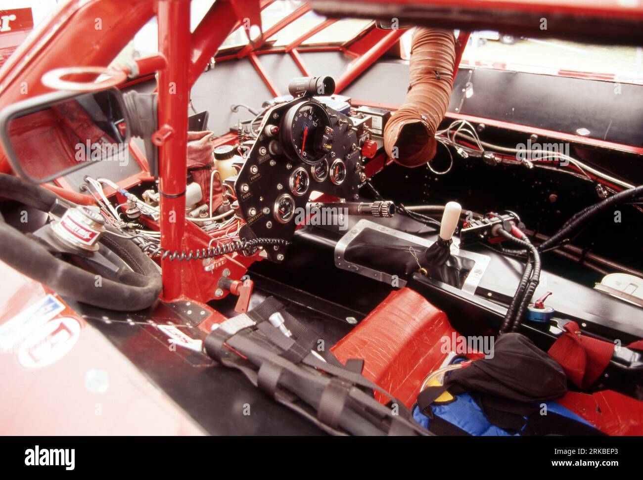 The interior of the race car of former Chicago Bears running back