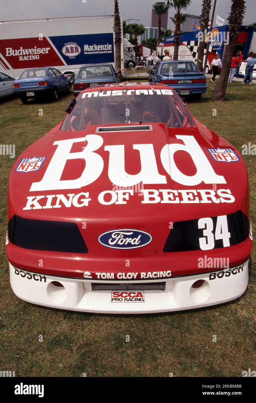 The race car of former Chicago Bears running back Walter Payton is on