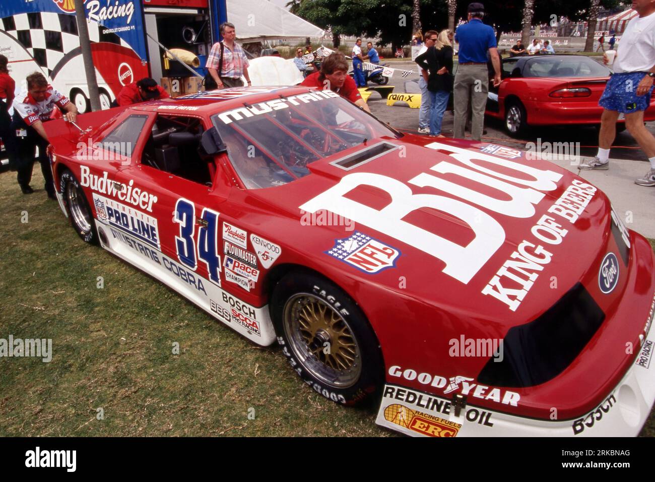 The car of former Chicago Bears running back Walter Payton is pushed