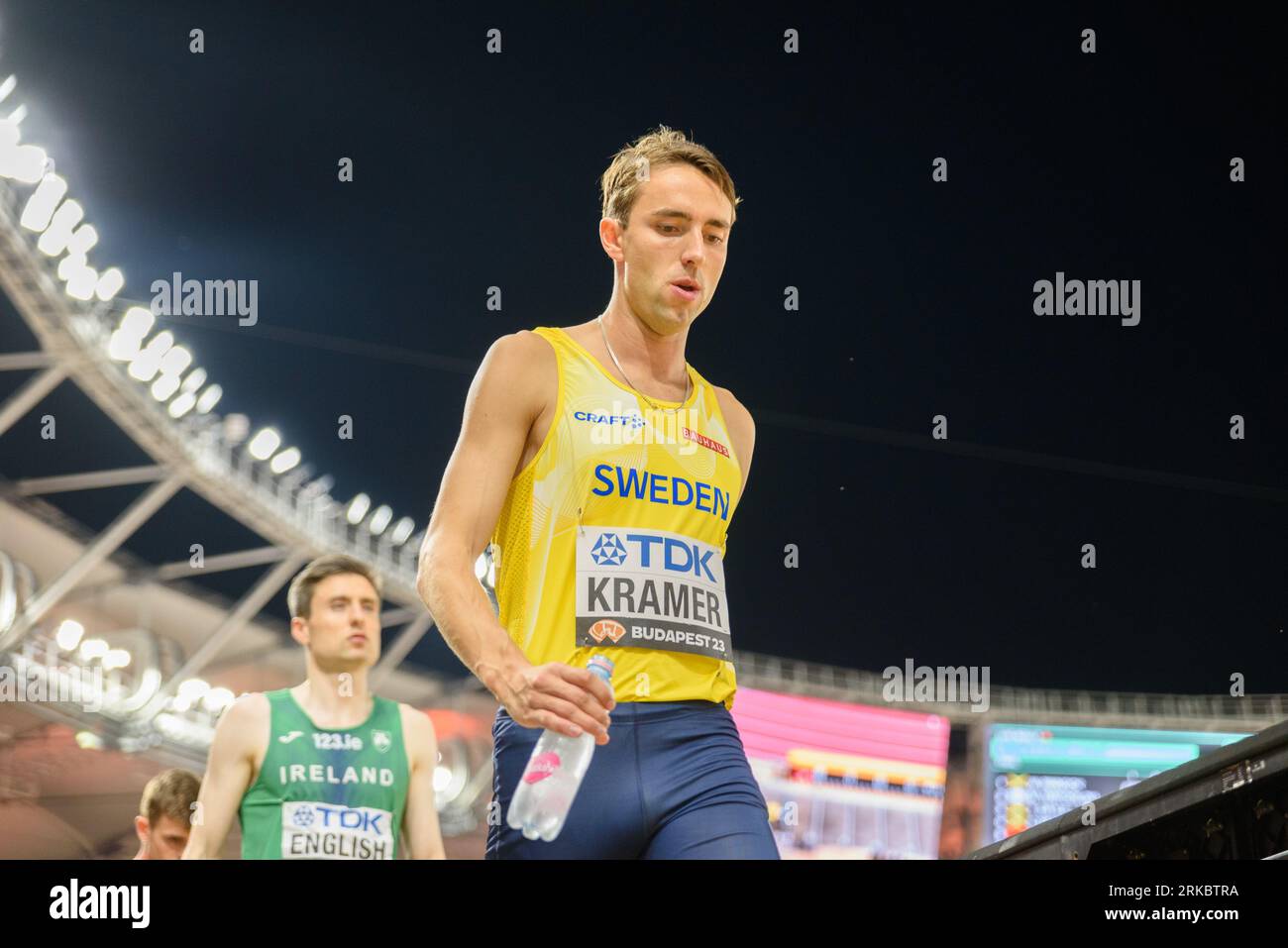Andreas Kramer (Sweden) before the 800 metres semi-final during the world athletics championships 2023 at the National Athletics Centre, in Budapest, Hungary. (Sven Beyrich/SPP) Credit: SPP Sport Press Photo. /Alamy Live News Stock Photo