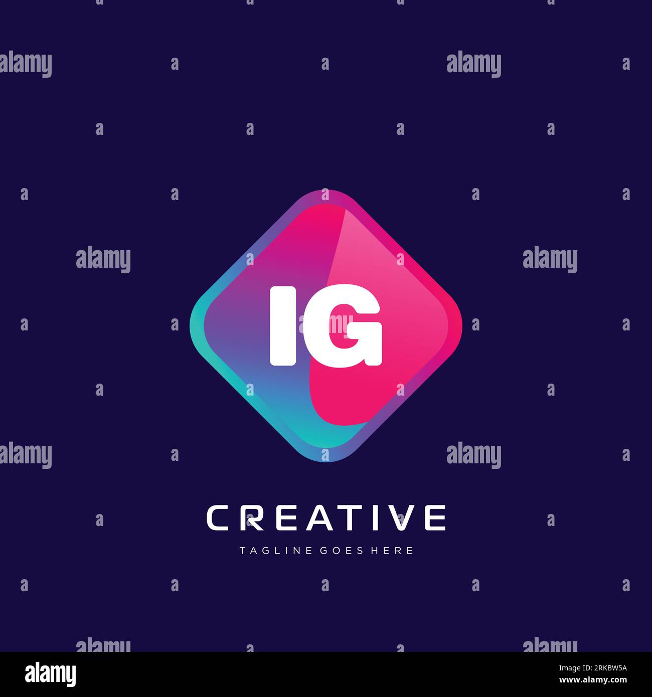 initial logo With Colorful template vector. Stock Vector