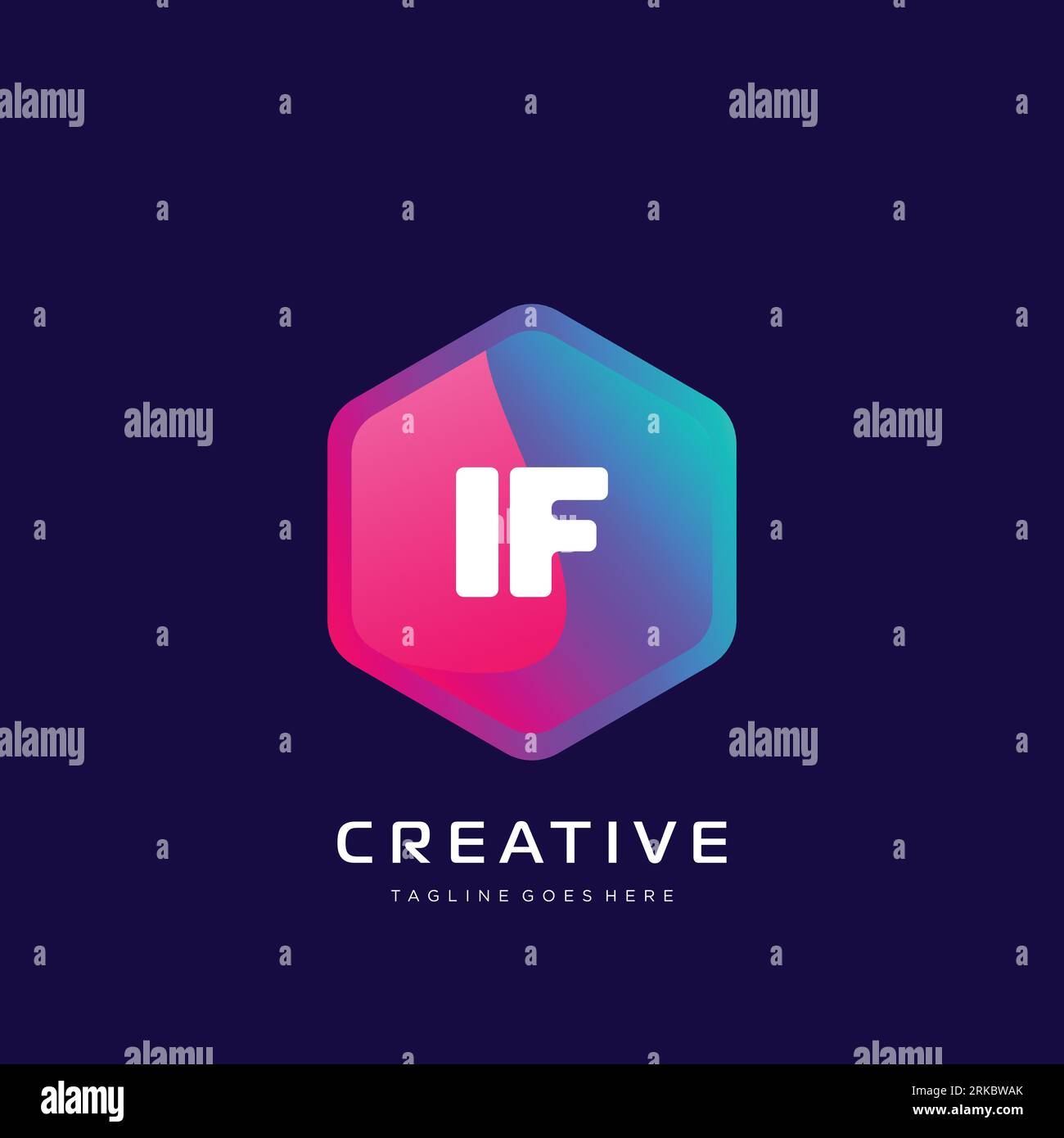 initial logo With Colorful template vector. Stock Vector