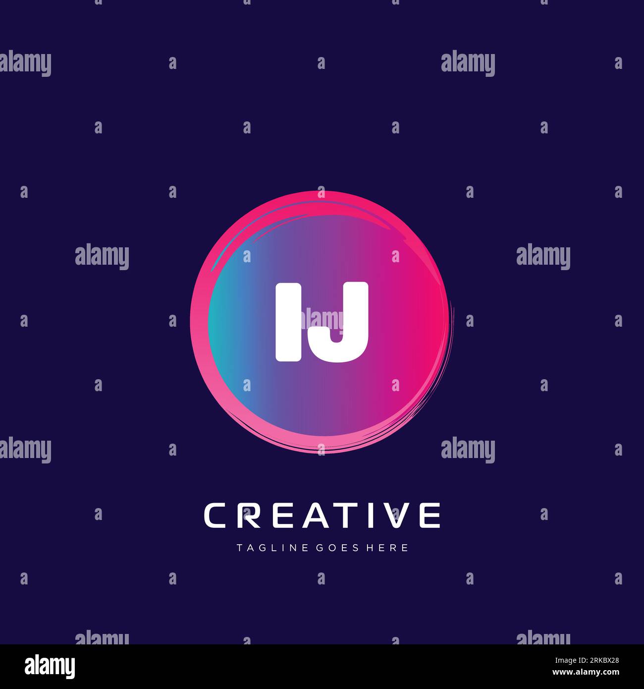 initial logo With Colorful template vector. Stock Vector