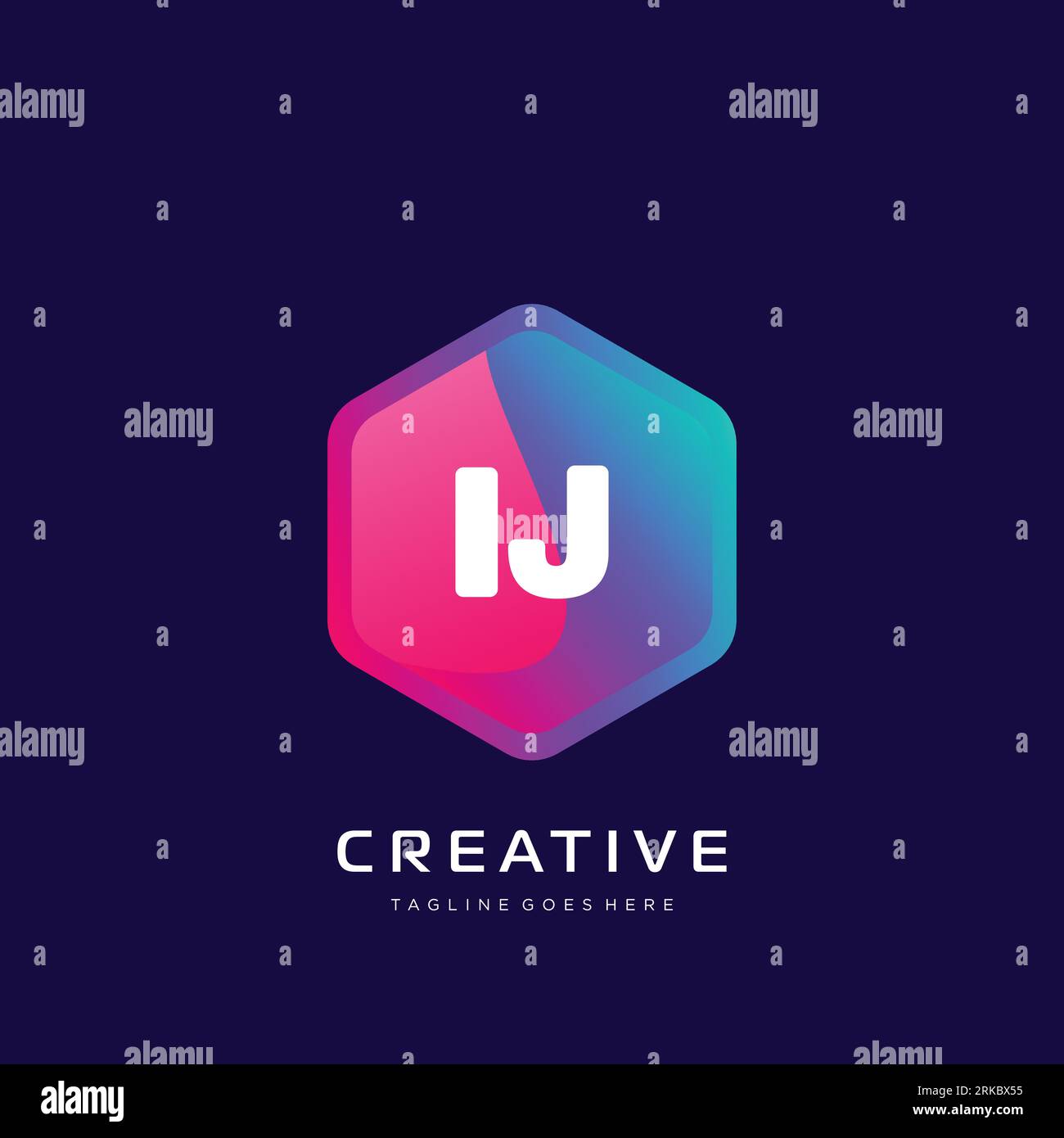 initial logo With Colorful template vector. Stock Vector