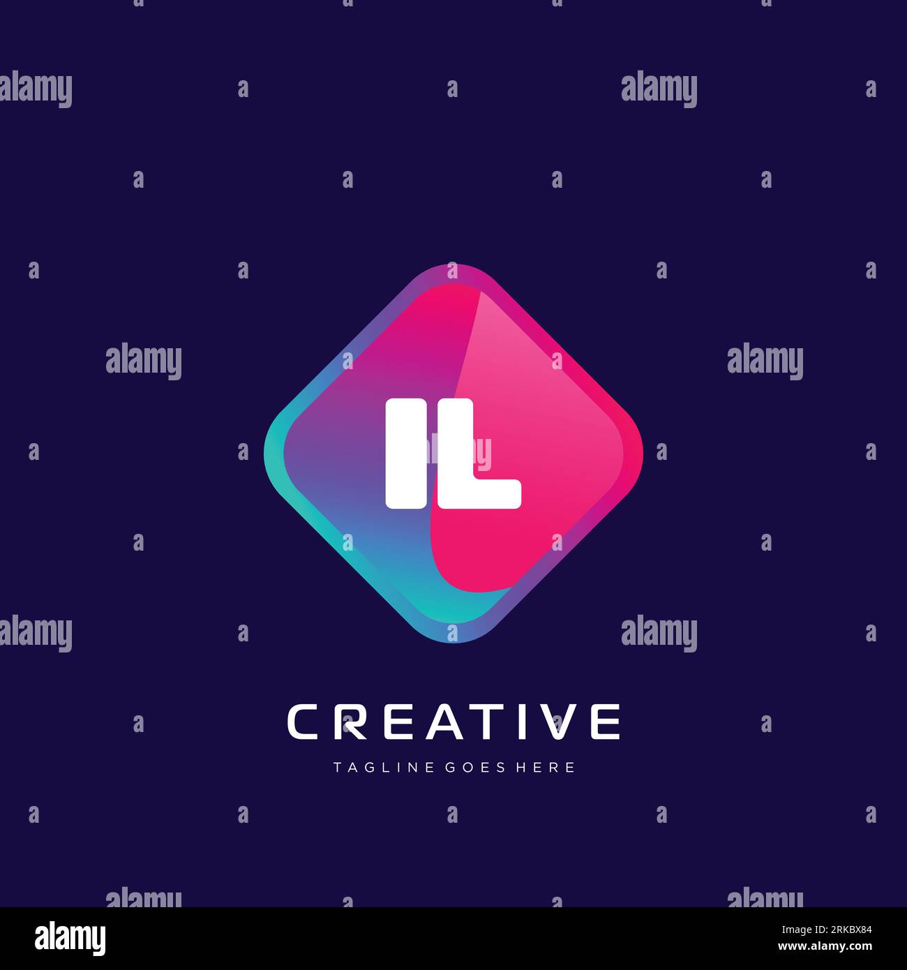 initial logo With Colorful template vector. Stock Vector