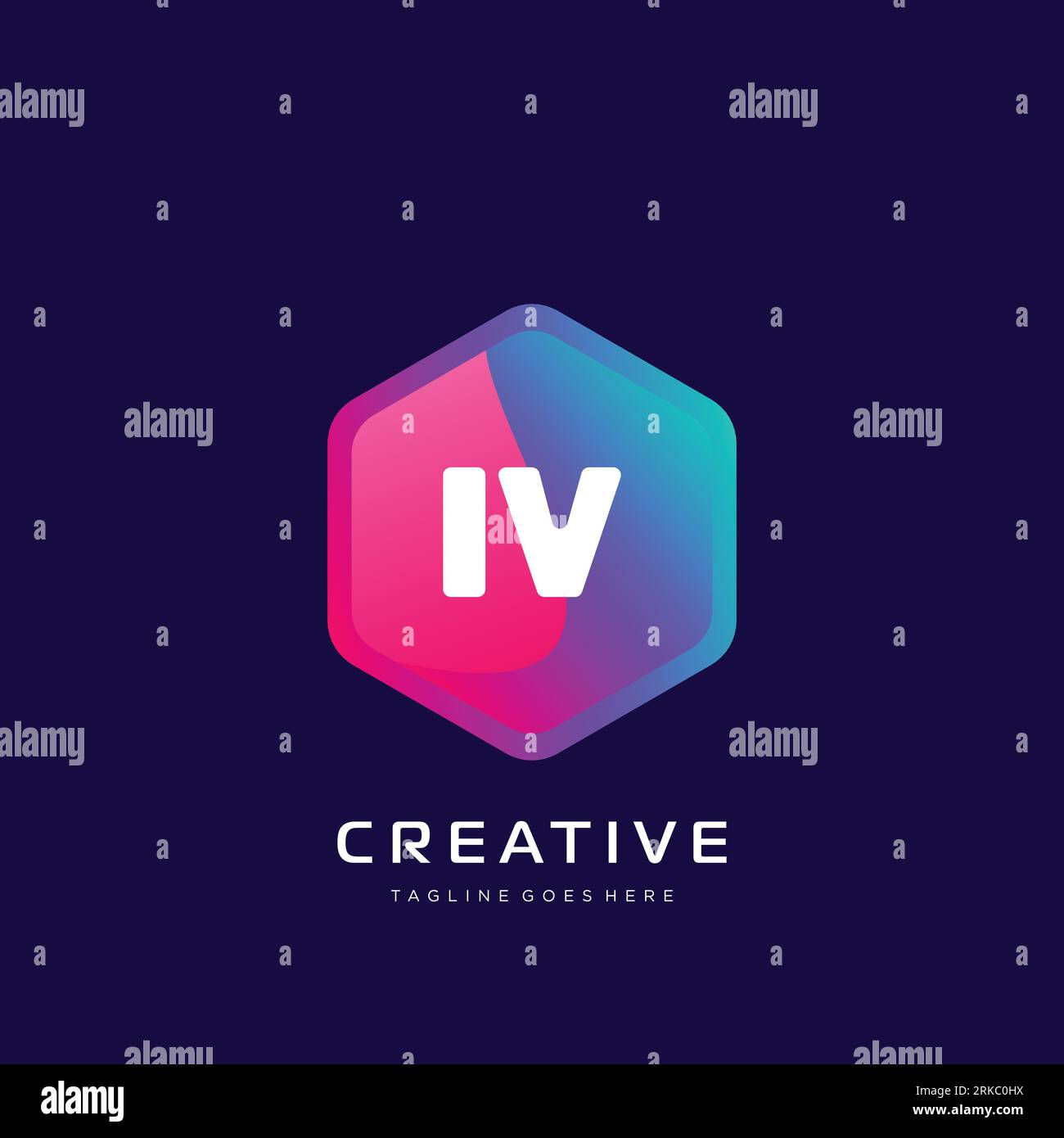initial logo With Colorful template vector. Stock Vector